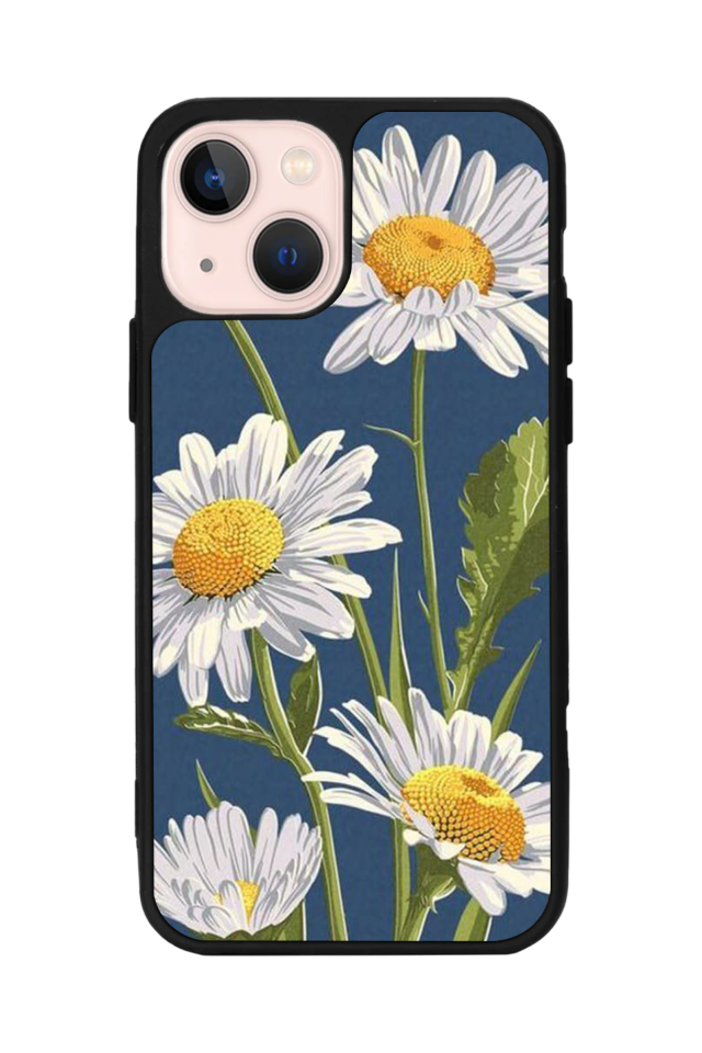iPhone 14 Plus Uyumlu Papatya Tasarımlı Glossy Premium Kılıf