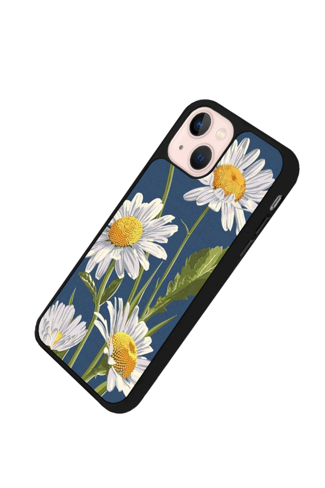 iPhone 14 Plus Uyumlu Papatya Tasarımlı Glossy Premium Kılıf