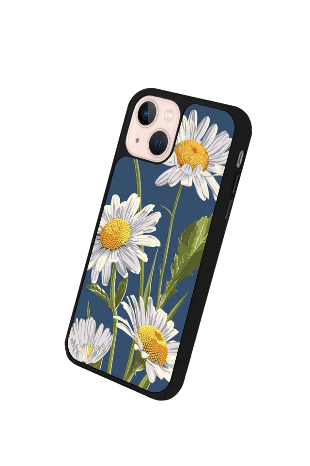 iPhone 14 Plus Uyumlu Papatya Tasarımlı Glossy Premium Kılıf