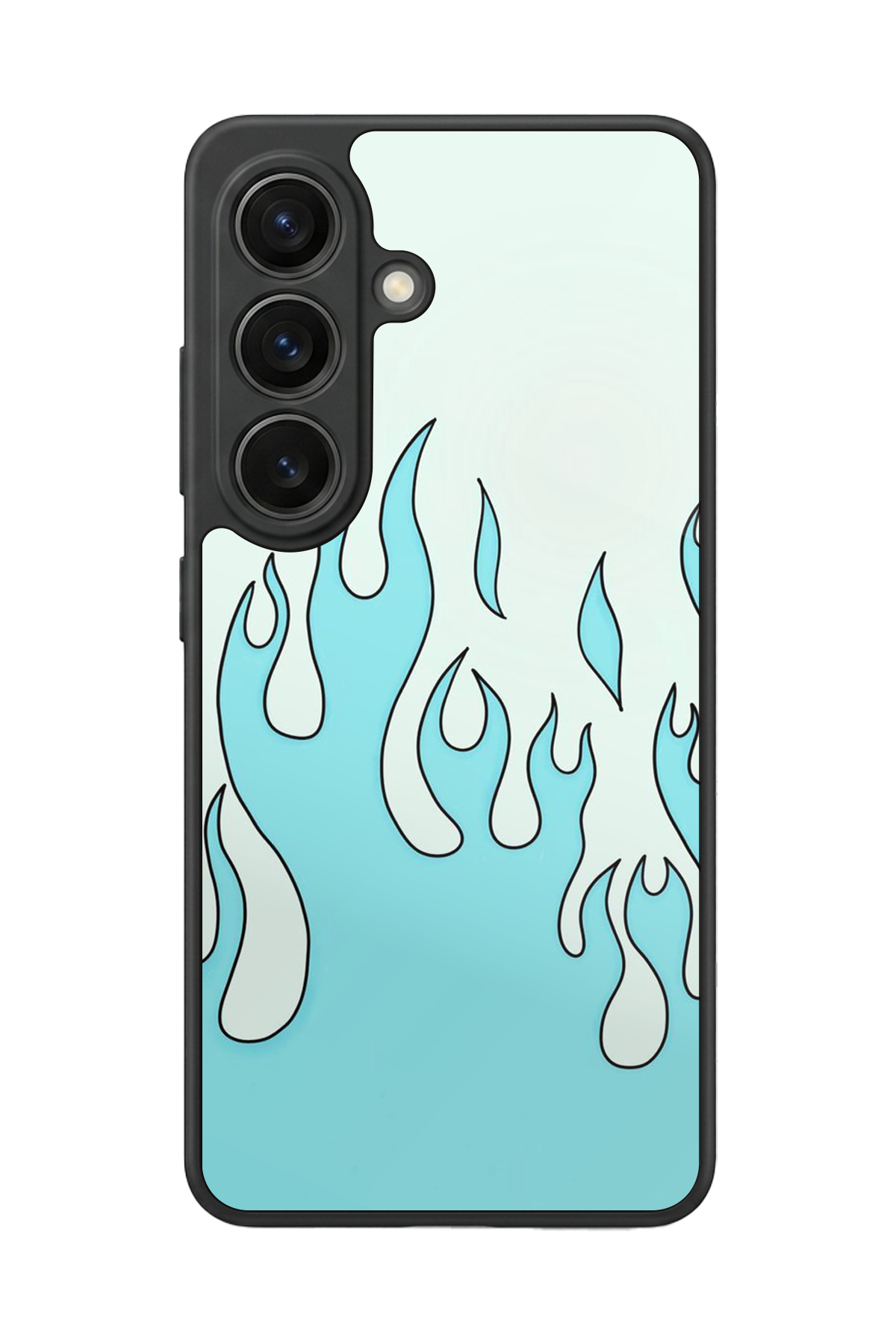 Samsung Galaxy S26 Uyumlu Retro Flame Patterns Tasarımlı Glossy Premium Kılıf
