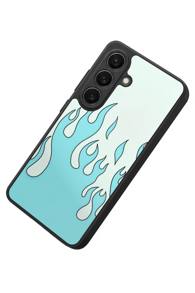 Samsung Galaxy S26 Uyumlu Retro Flame Patterns Tasarımlı Glossy Premium Kılıf