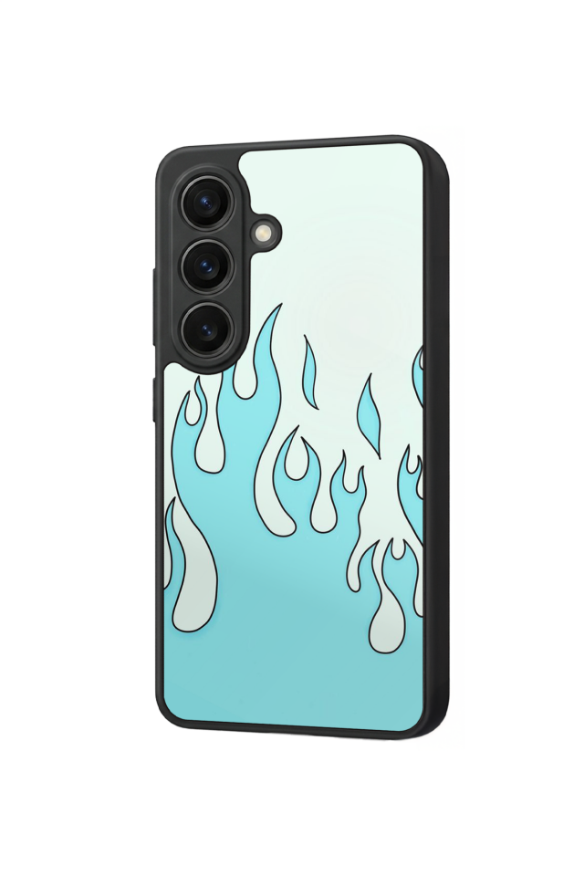 Samsung Galaxy S26 Uyumlu Retro Flame Patterns Tasarımlı Glossy Premium Kılıf