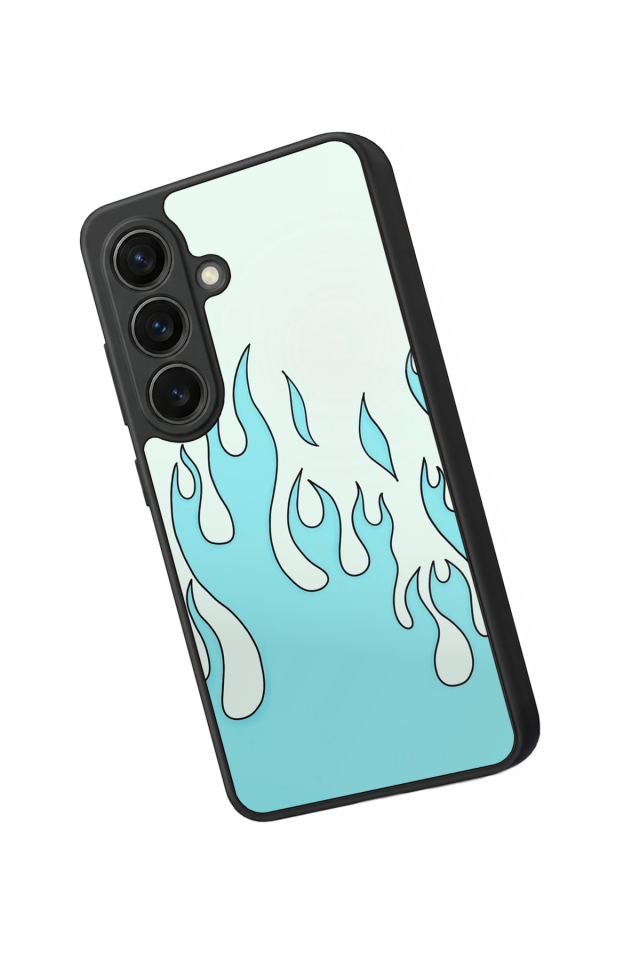 Samsung Galaxy S26 Uyumlu Retro Flame Patterns Tasarımlı Glossy Premium Kılıf