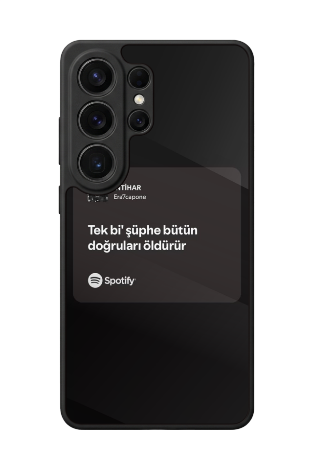Samsung Galaxy S26 Ultra Uyumlu Sarki Sozleri Tasarımlı Glossy Premium Kılıf