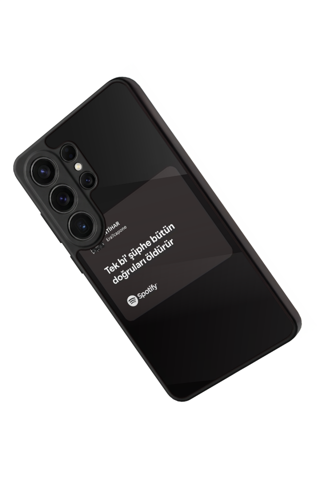Samsung Galaxy S26 Ultra Uyumlu Sarki Sozleri Tasarımlı Glossy Premium Kılıf