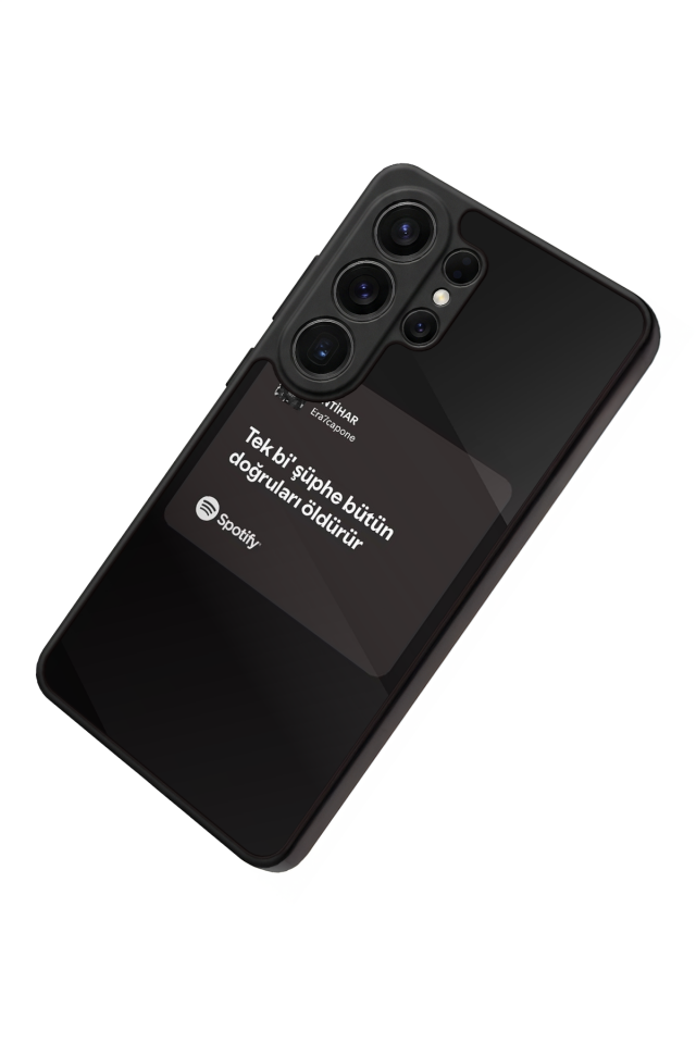 Samsung Galaxy S26 Ultra Uyumlu Sarki Sozleri Tasarımlı Glossy Premium Kılıf