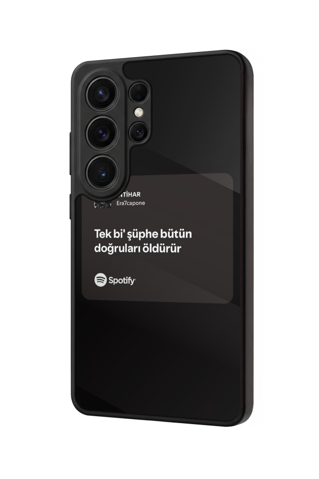 Samsung Galaxy S26 Ultra Uyumlu Sarki Sozleri Tasarımlı Glossy Premium Kılıf