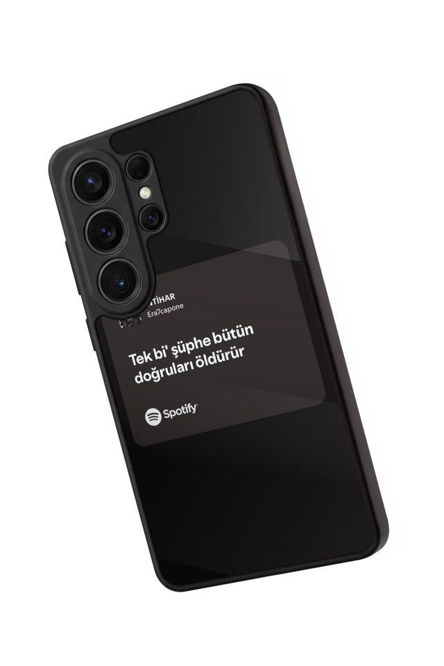 Samsung Galaxy S26 Ultra Uyumlu Sarki Sozleri Tasarımlı Glossy Premium Kılıf