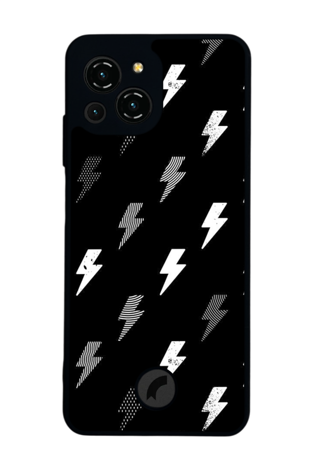 Reeder S23 Pro Max Uyumlu Simsek Tasarımlı Glossy Premium Kılıf