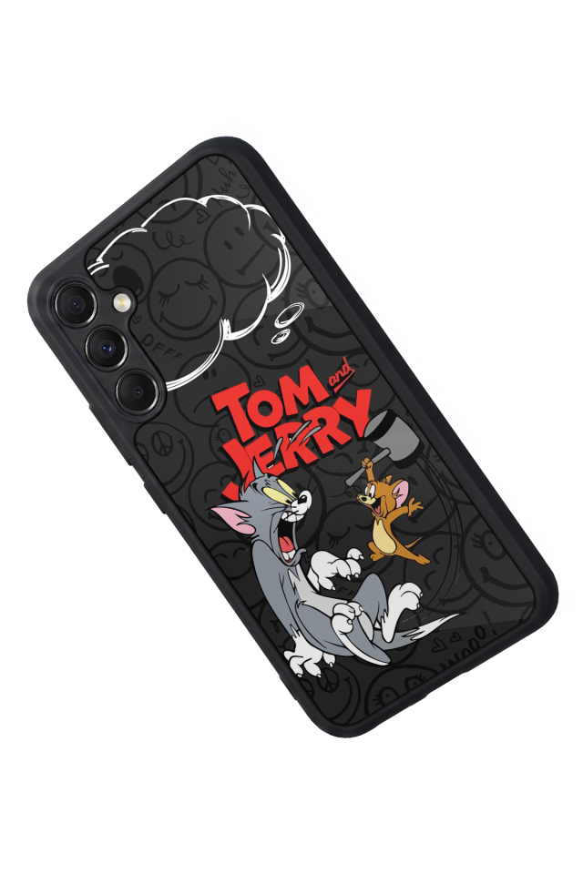 Samsung Galaxy M34 Uyumlu Tom And Jerry Tasarımlı Glossy Premium Kılıf