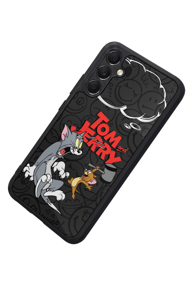 Samsung Galaxy M34 Uyumlu Tom And Jerry Tasarımlı Glossy Premium Kılıf