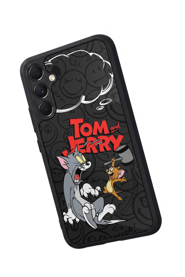 Samsung Galaxy M34 Uyumlu Tom And Jerry Tasarımlı Glossy Premium Kılıf
