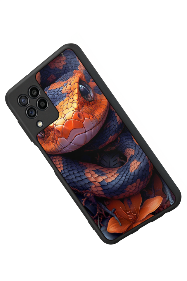 Samsung Galaxy M32 Uyumlu Yılan Tasarımlı Glossy Premium Kılıf