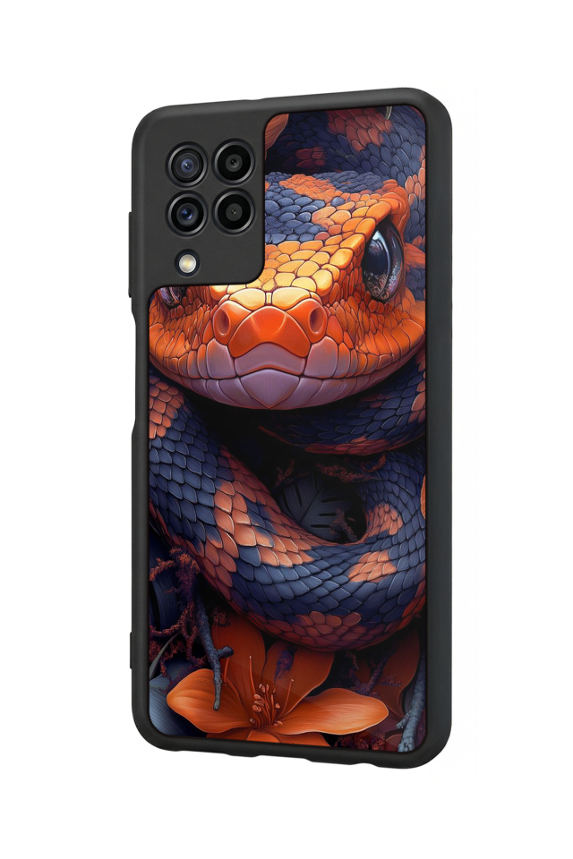 Samsung Galaxy M32 Uyumlu Yılan Tasarımlı Glossy Premium Kılıf