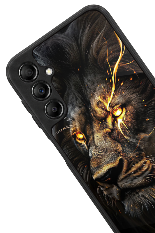 Samsung Galaxy A14 Uyumlu Aslan Tasarımlı Glossy Premium Kılıf