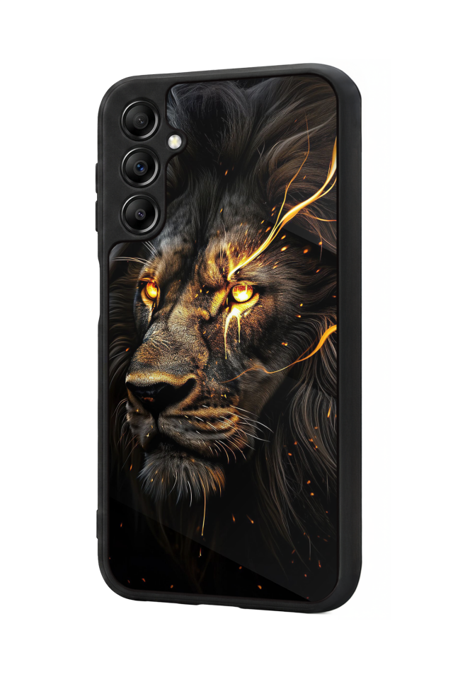 Samsung Galaxy A14 Uyumlu Aslan Tasarımlı Glossy Premium Kılıf