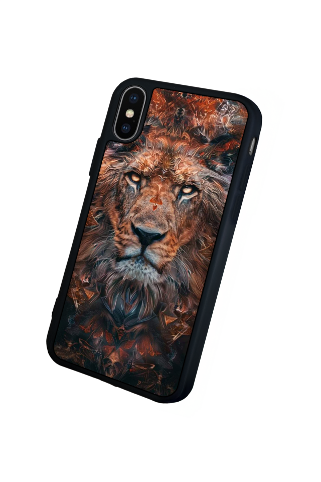 iPhone XS Max Uyumlu Aslan Tasarımlı Glossy Premium Kılıf