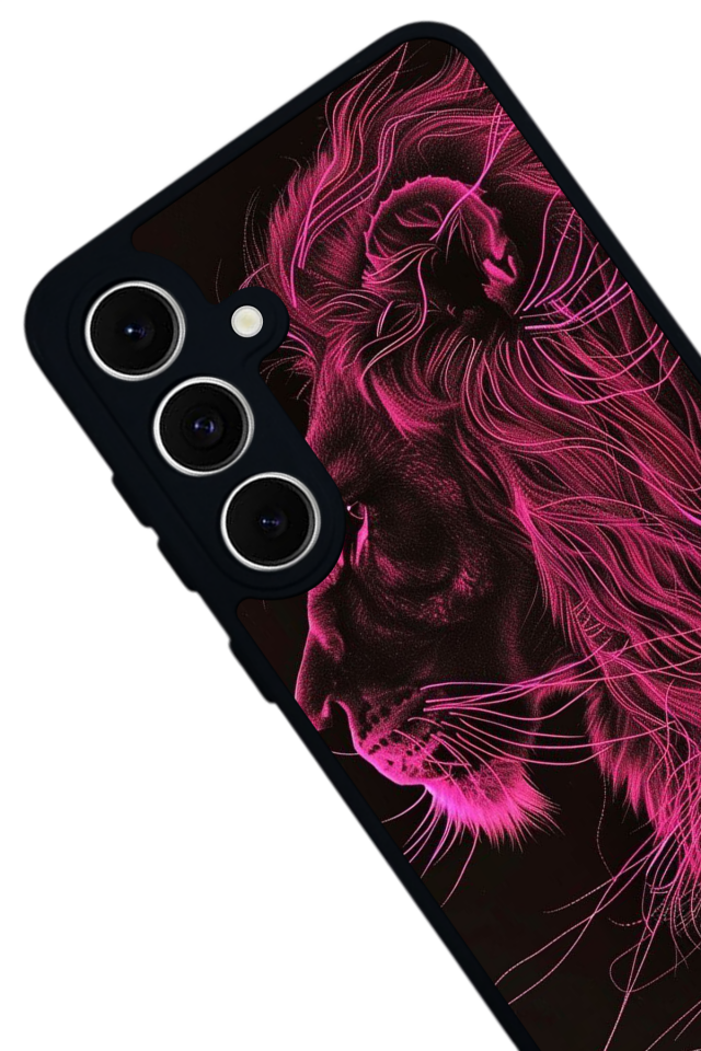 Samsung Galaxy S24 FE Uyumlu Aslan Tasarımlı Glossy Premium Kılıf