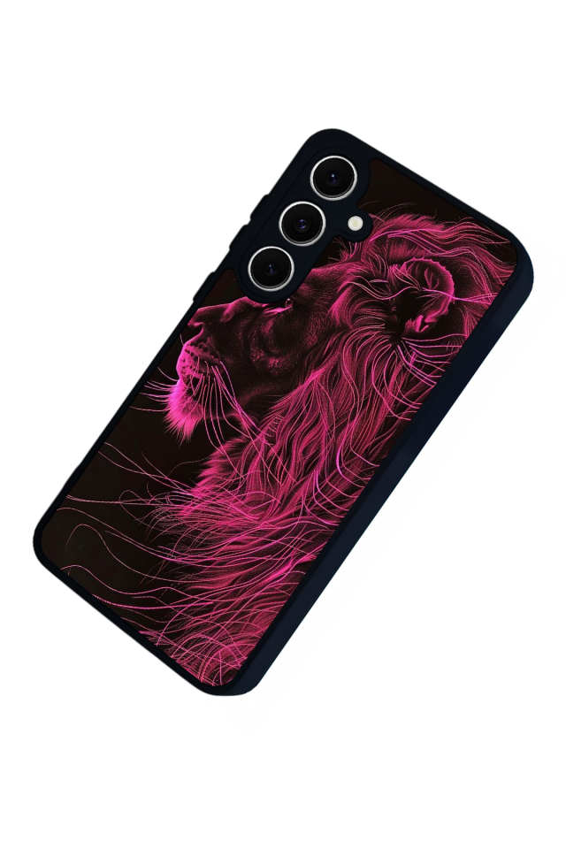 Samsung Galaxy S24 FE Uyumlu Aslan Tasarımlı Glossy Premium Kılıf