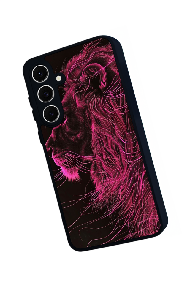 Samsung Galaxy S24 FE Uyumlu Aslan Tasarımlı Glossy Premium Kılıf