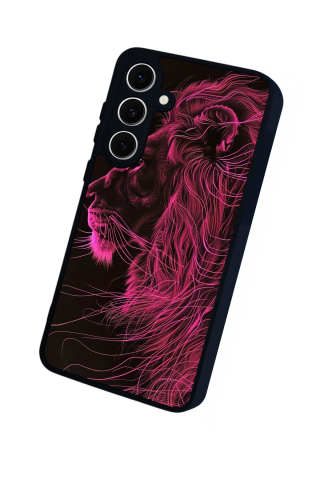 Samsung Galaxy S24 FE Uyumlu Aslan Tasarımlı Glossy Premium Kılıf