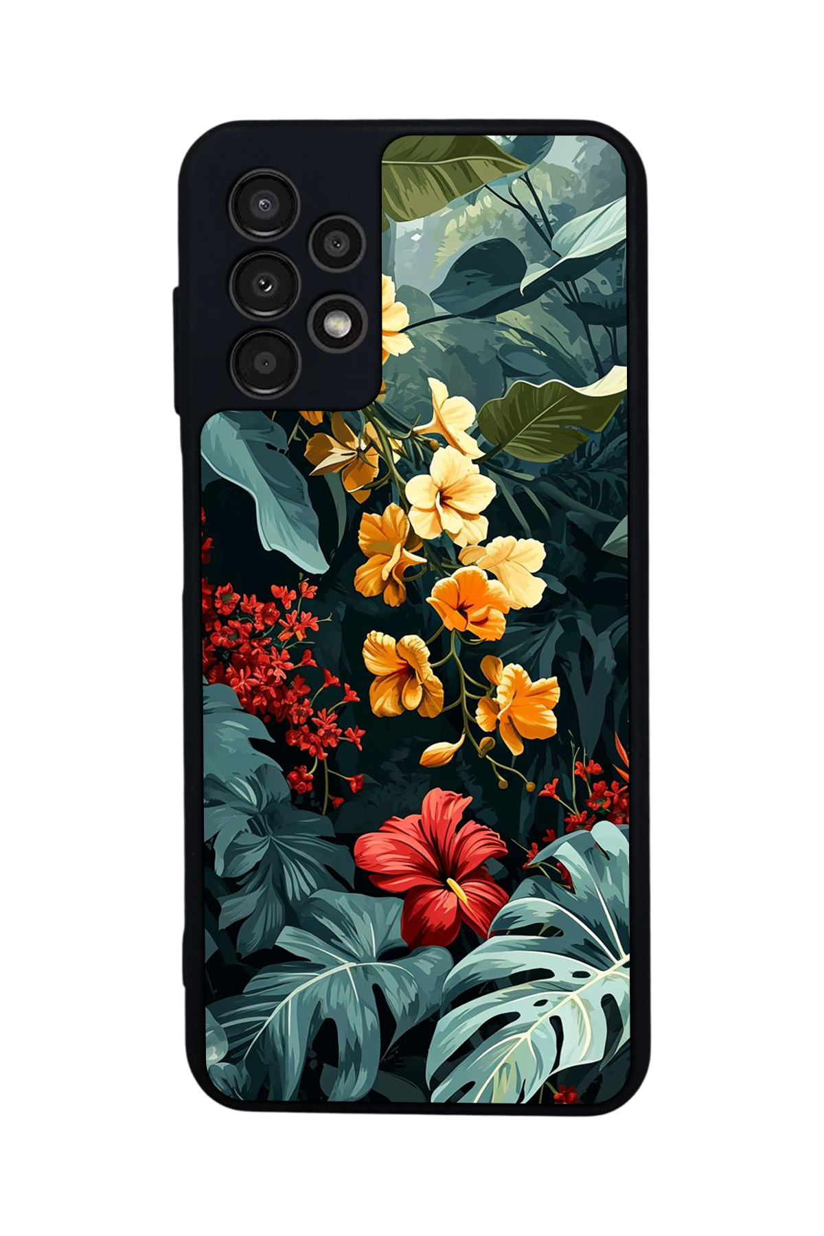 Samsung Galaxy A23 Uyumlu Botanik Tasarımlı Glossy Premium Kılıf