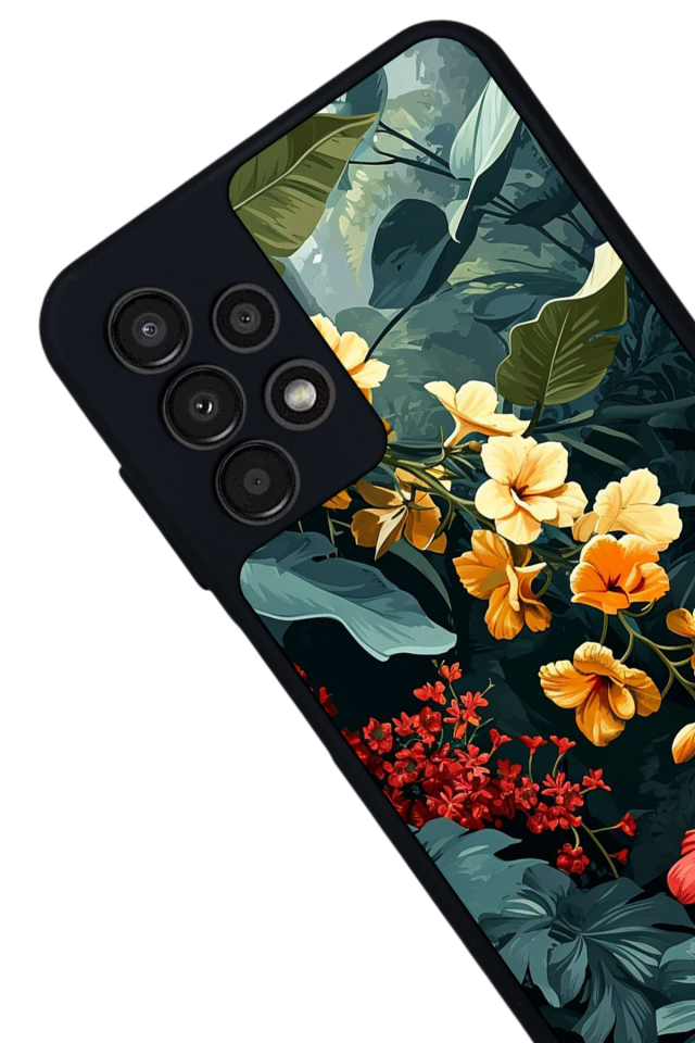 Samsung Galaxy A23 Uyumlu Botanik Tasarımlı Glossy Premium Kılıf