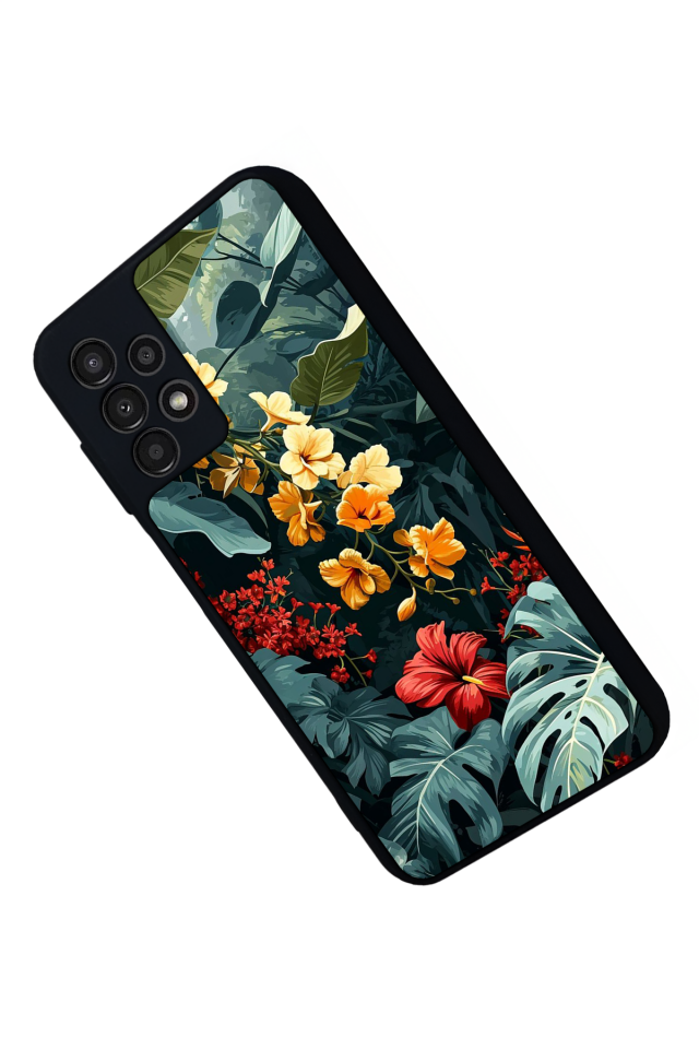 Samsung Galaxy A23 Uyumlu Botanik Tasarımlı Glossy Premium Kılıf