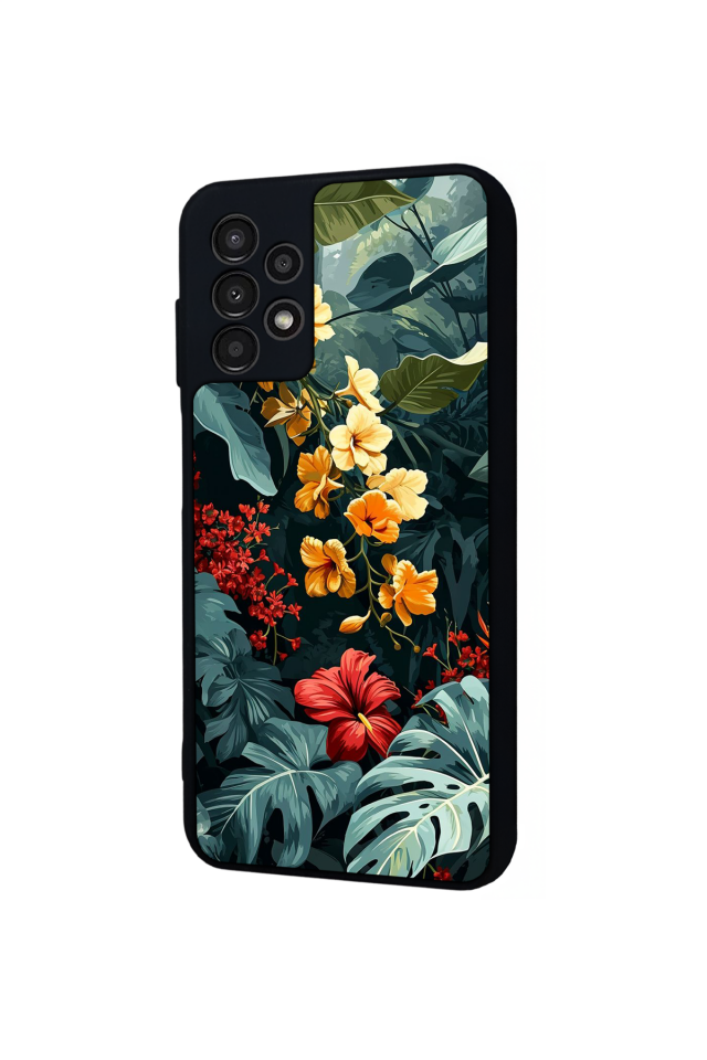 Samsung Galaxy A23 Uyumlu Botanik Tasarımlı Glossy Premium Kılıf