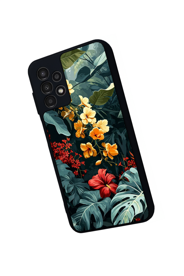 Samsung Galaxy A23 Uyumlu Botanik Tasarımlı Glossy Premium Kılıf