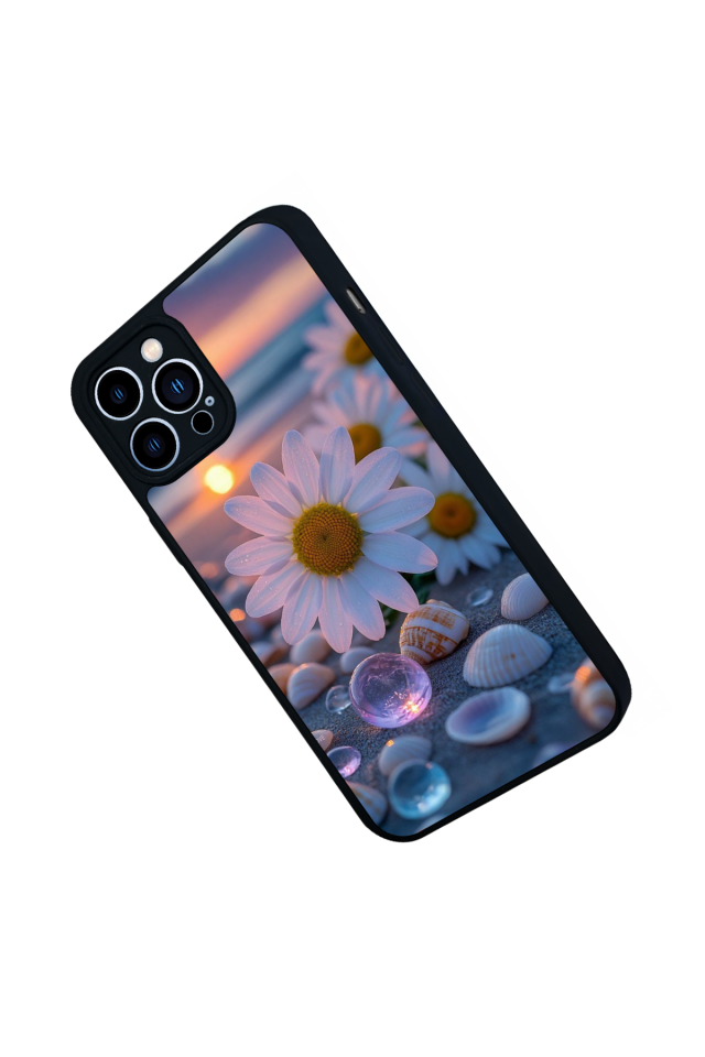 iPhone 12 Pro Max Uyumlu Cicek Tasarımlı Glossy Premium Kılıf