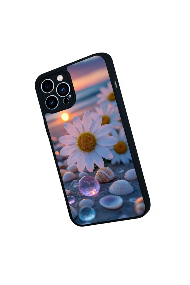 iPhone 12 Pro Max Uyumlu Cicek Tasarımlı Glossy Premium Kılıf