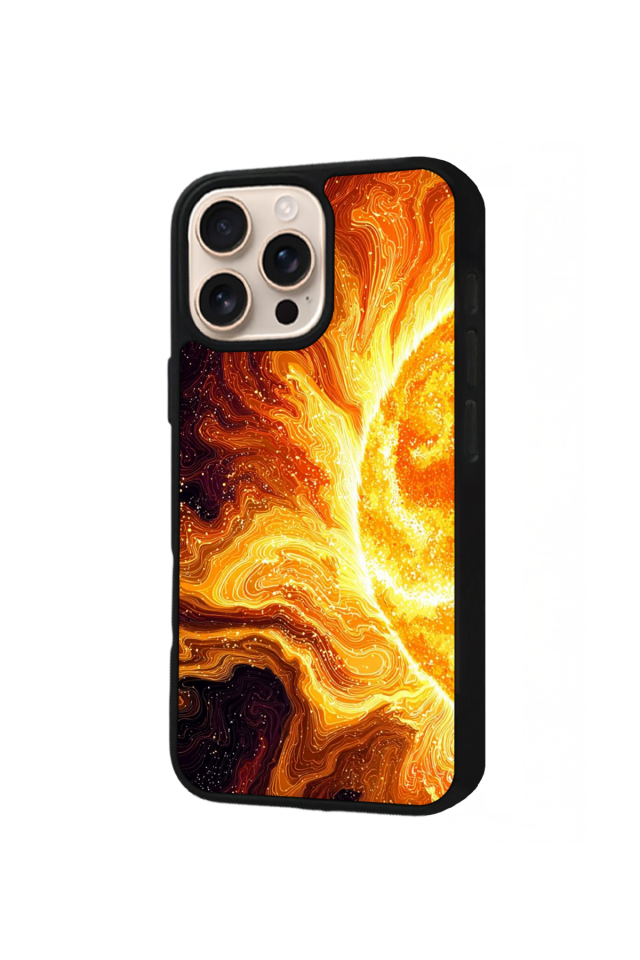 iPhone 16 Pro Uyumlu Gunes Tasarımlı Glossy Premium Kılıf