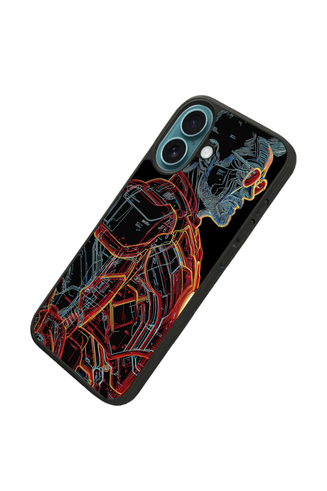 iPhone 16 Uyumlu Iron Man ( Demir Adam ) Tasarımlı Glossy Premium Kılıf