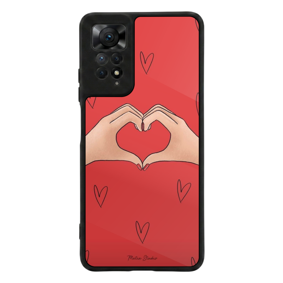 Xiaomi Redmi Note 12 Pro Uyumlu Kalp Love Tasarımlı Glossy Premium Kılıf
