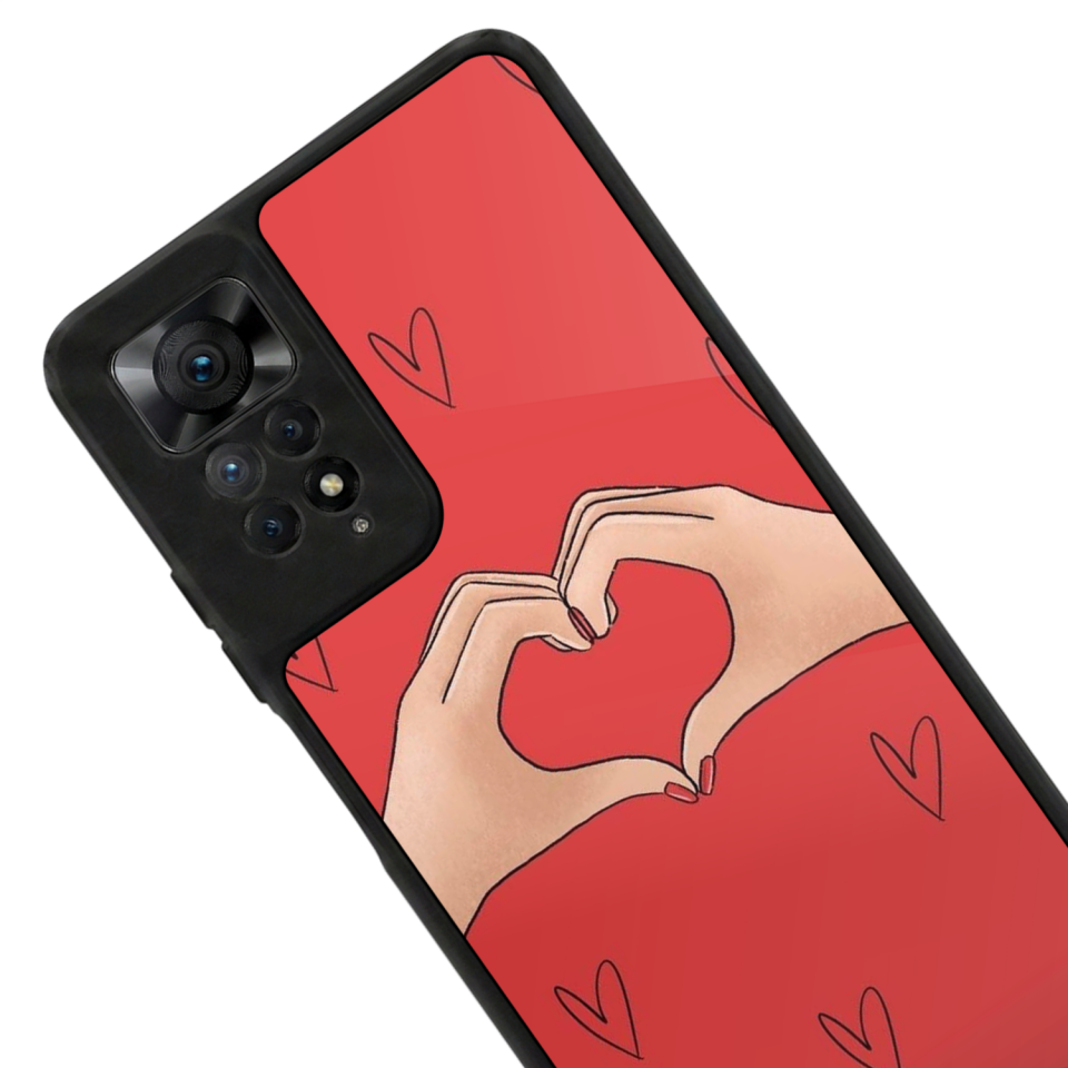 Xiaomi Redmi Note 12 Pro Uyumlu Kalp Love Tasarımlı Glossy Premium Kılıf