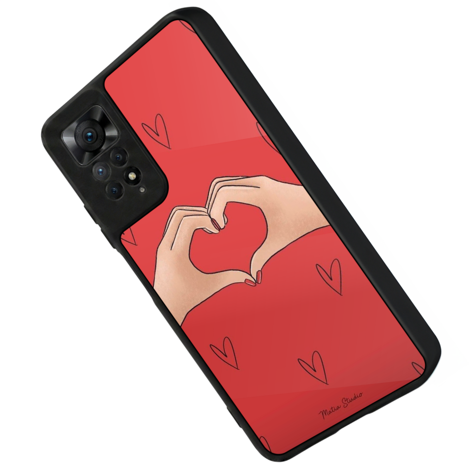 Xiaomi Redmi Note 12 Pro Uyumlu Kalp Love Tasarımlı Glossy Premium Kılıf