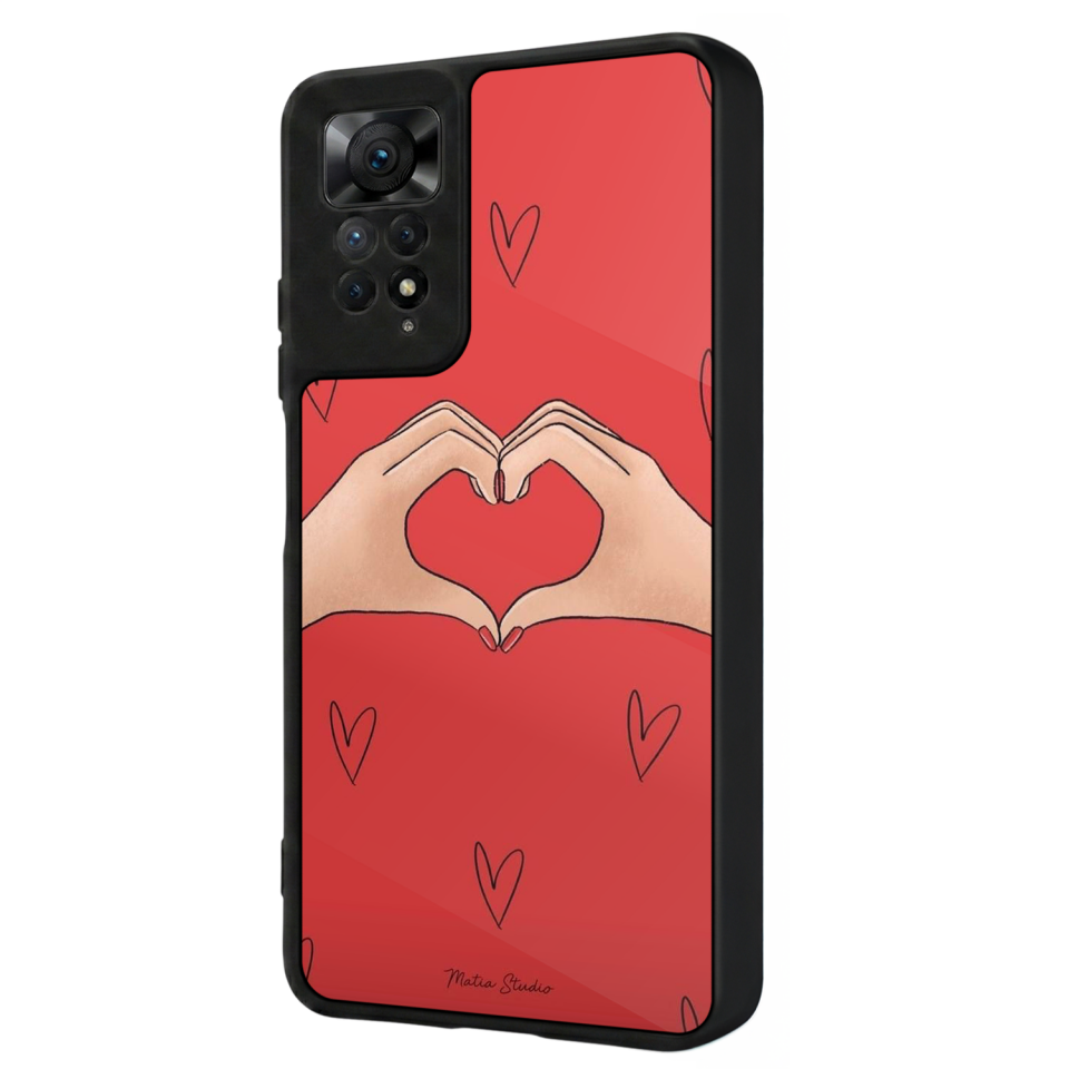Xiaomi Redmi Note 12 Pro Uyumlu Kalp Love Tasarımlı Glossy Premium Kılıf