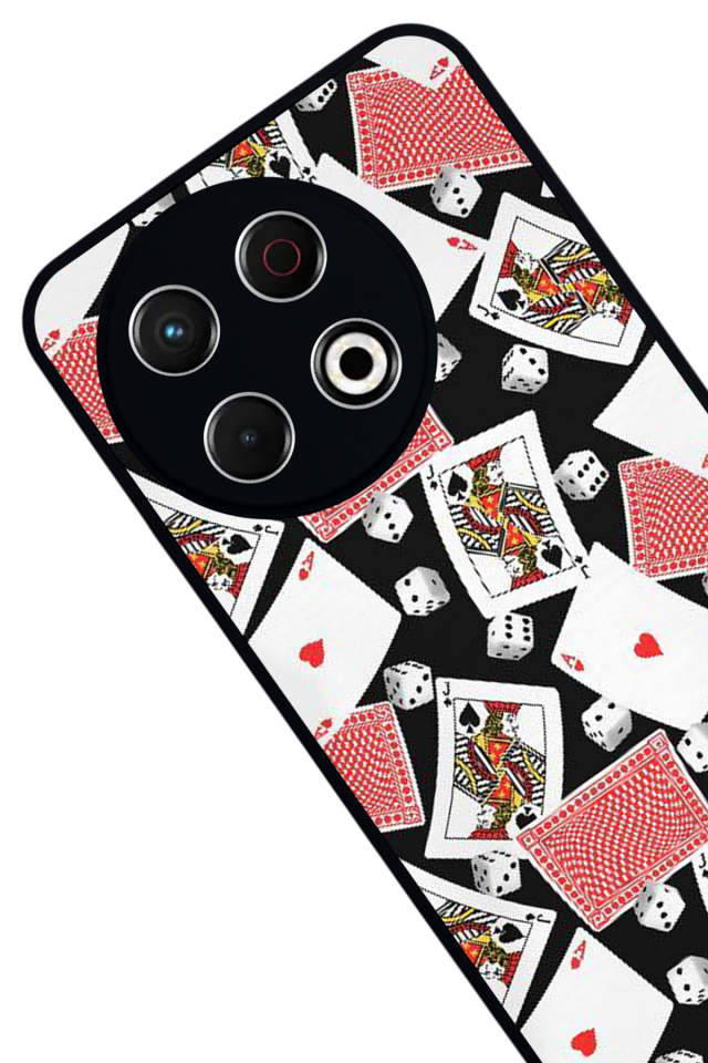 Tecno Spark 30 Pro Uyumlu Kart Tasarımlı Glossy Premium Kılıf