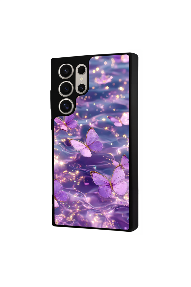 Samsung Galaxy S24 Ultra Uyumlu Kelebek Tasarımlı Glossy Premium Kılıf