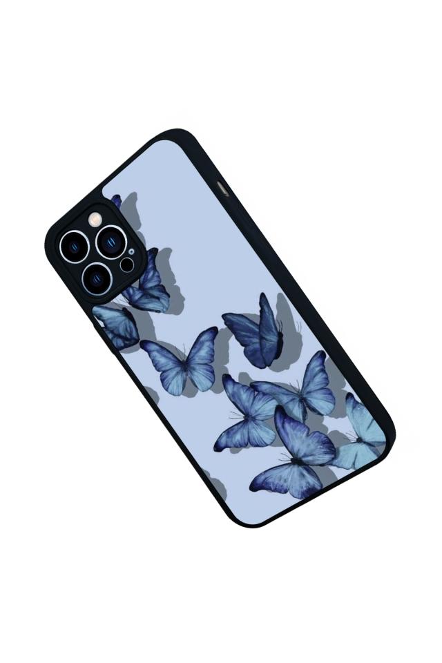 iPhone 13 Pro Max Uyumlu Kelebek Tasarımlı Glossy Premium Kılıf