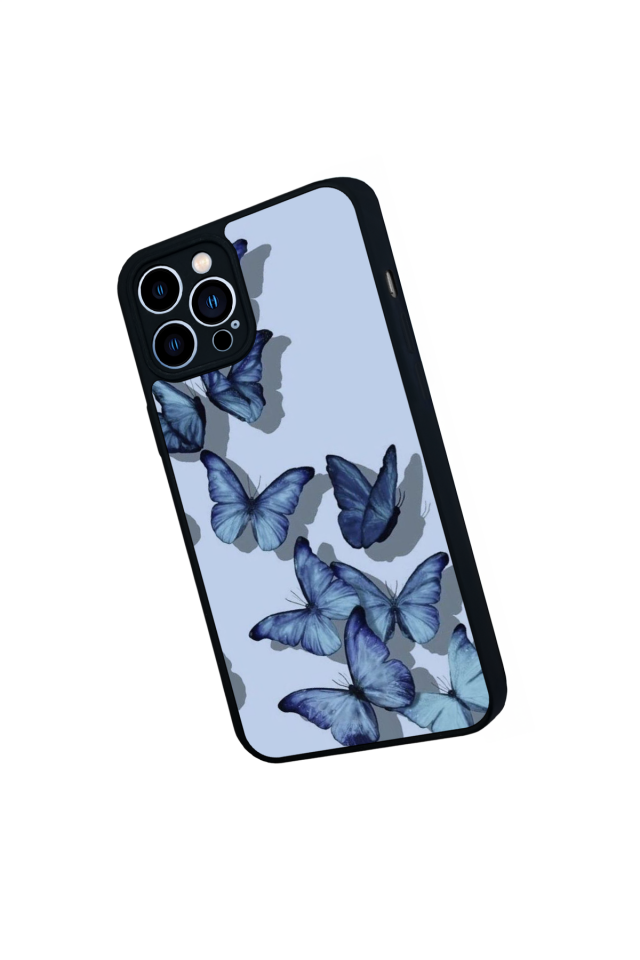 iPhone 13 Pro Max Uyumlu Kelebek Tasarımlı Glossy Premium Kılıf