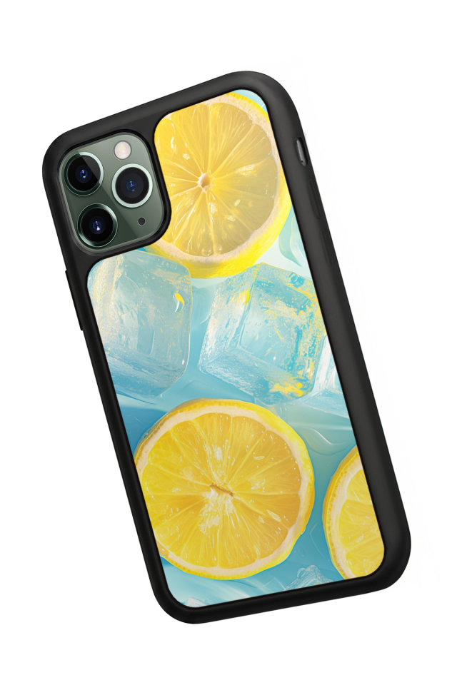 iPhone 11 Pro Uyumlu Limon Tasarımlı Glossy Premium Kılıf
