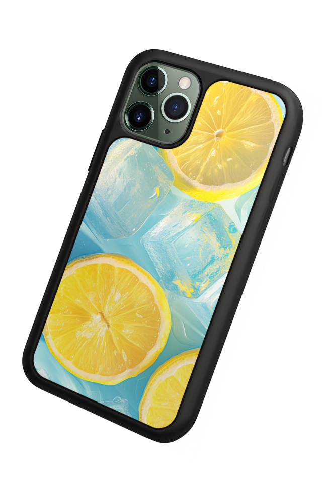 iPhone 11 Pro Uyumlu Limon Tasarımlı Glossy Premium Kılıf