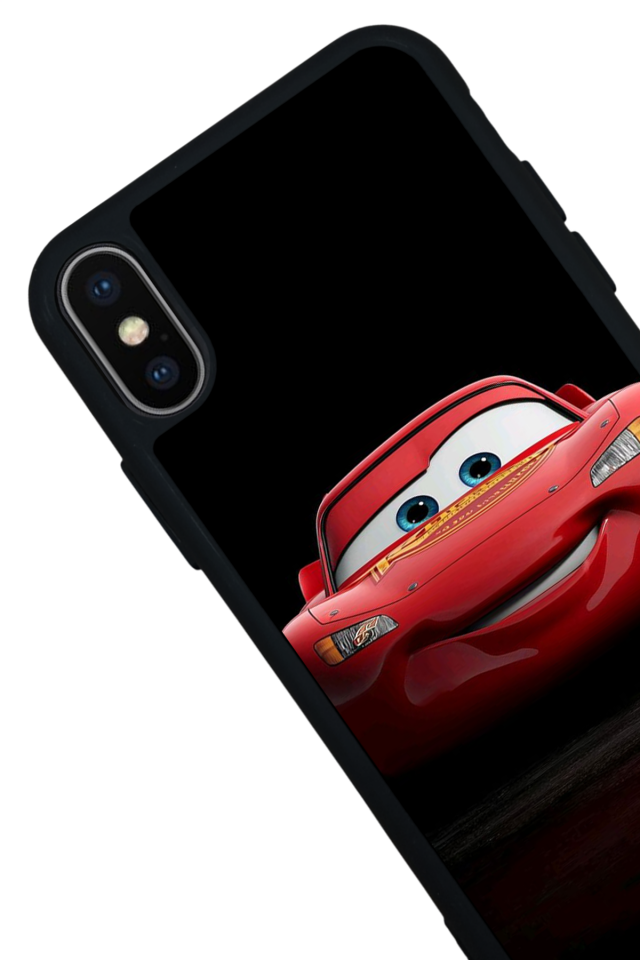 iPhone X/ XS Uyumlu Şimsek McQueen Tasarımlı Glossy Premium Kılıf
