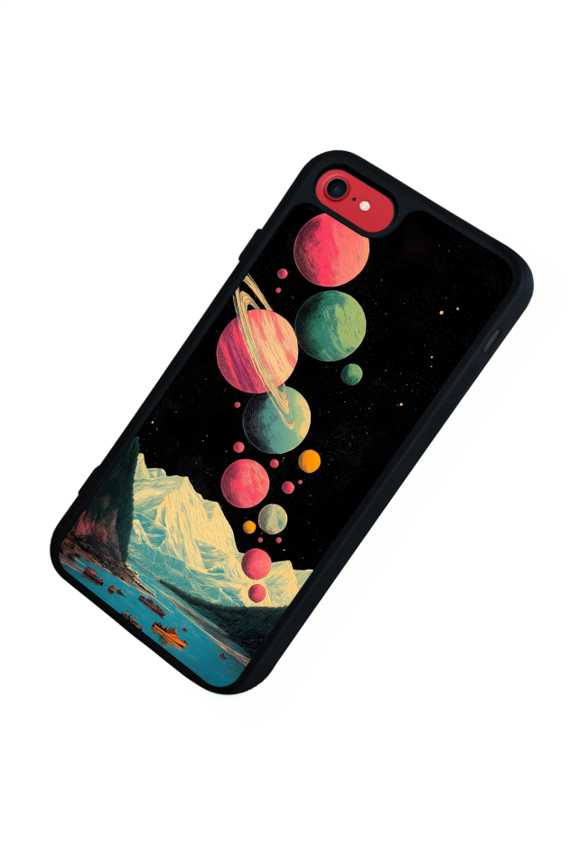 iPhone 8 Uyumlu Uzay Tasarımlı Glossy Premium Kılıf