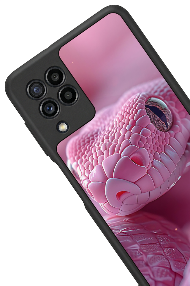 Samsung Galaxy M32 Uyumlu Yılan Tasarımlı Glossy Premium Kılıf