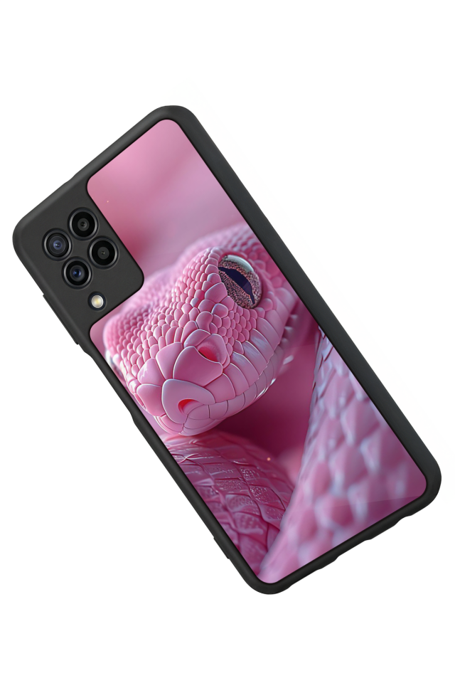 Samsung Galaxy M32 Uyumlu Yılan Tasarımlı Glossy Premium Kılıf