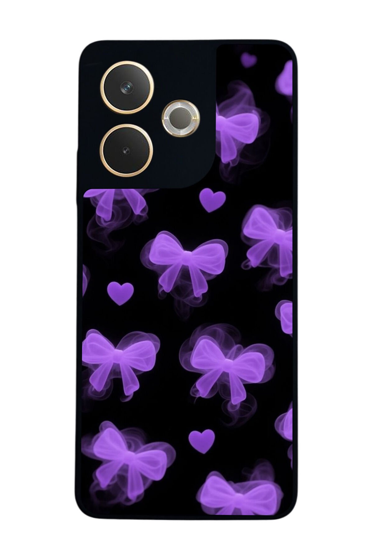 Oppo A5 Pro Uyumlu Kurdele Tasarımlı Glossy Premium Kılıf