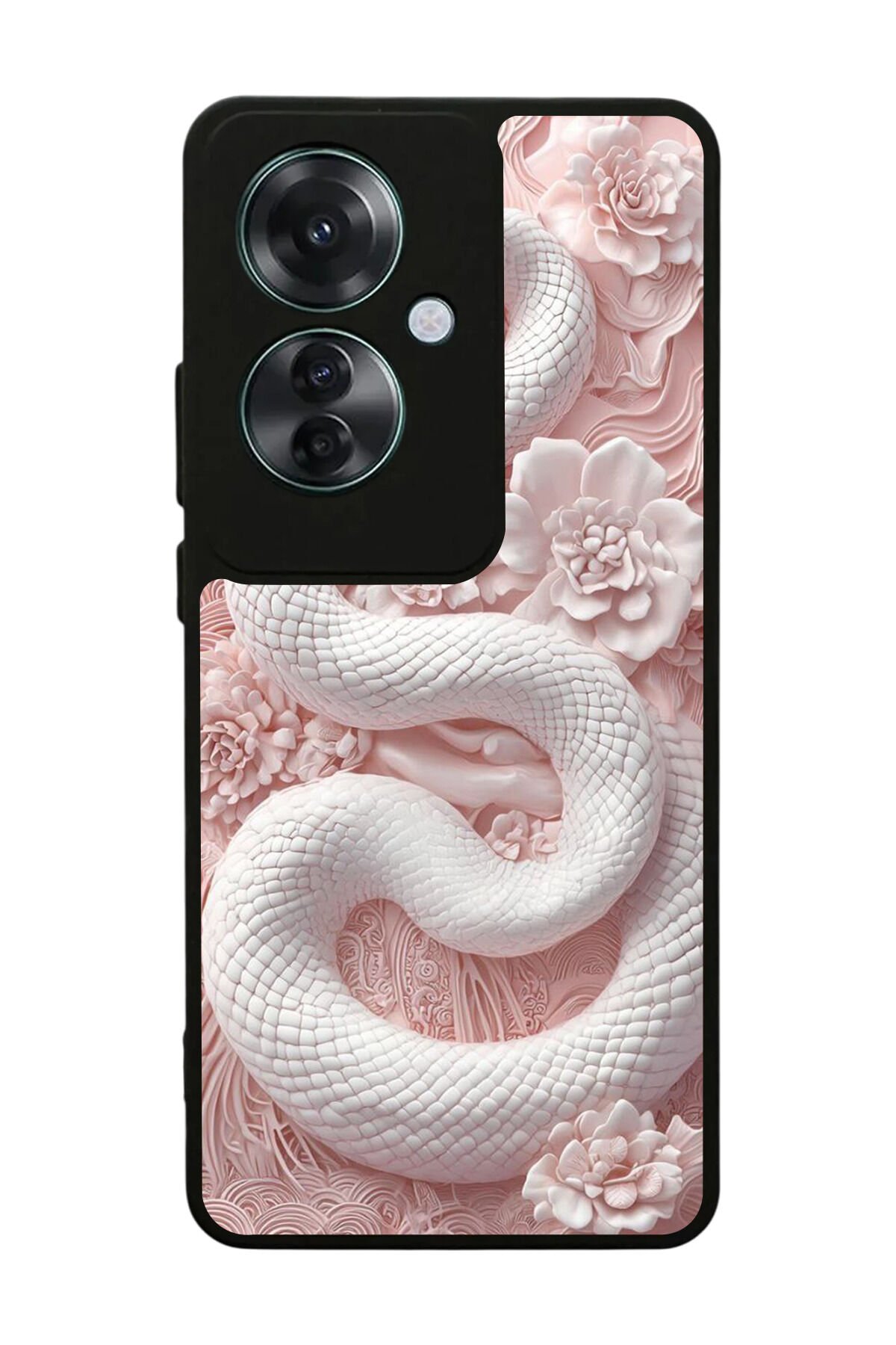 Oppo Reno 11F Uyumlu Yılan Tasarımlı Glossy Premium Kılıf